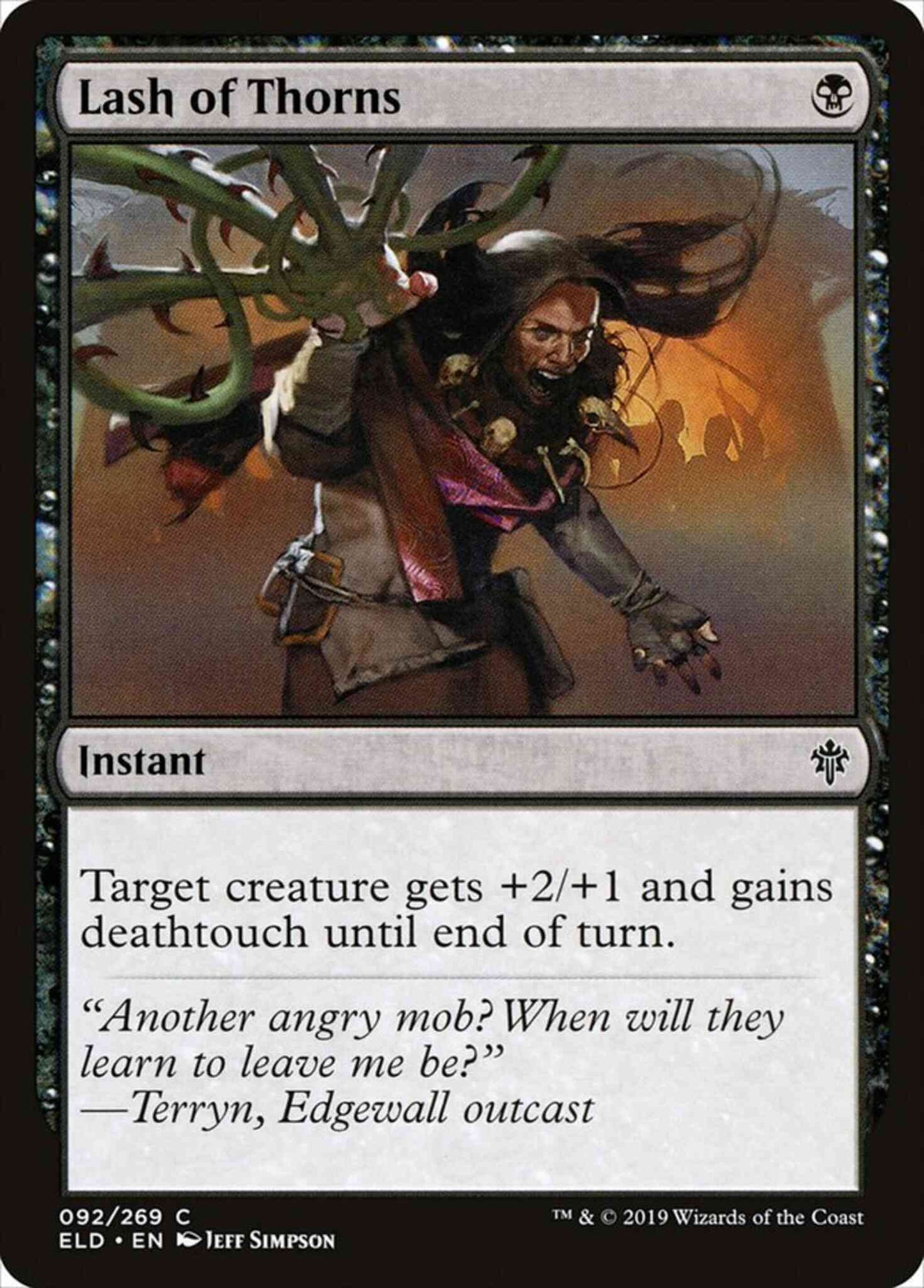 Lash of Thorns [92] [Throne of Eldraine] [Non-Foil]