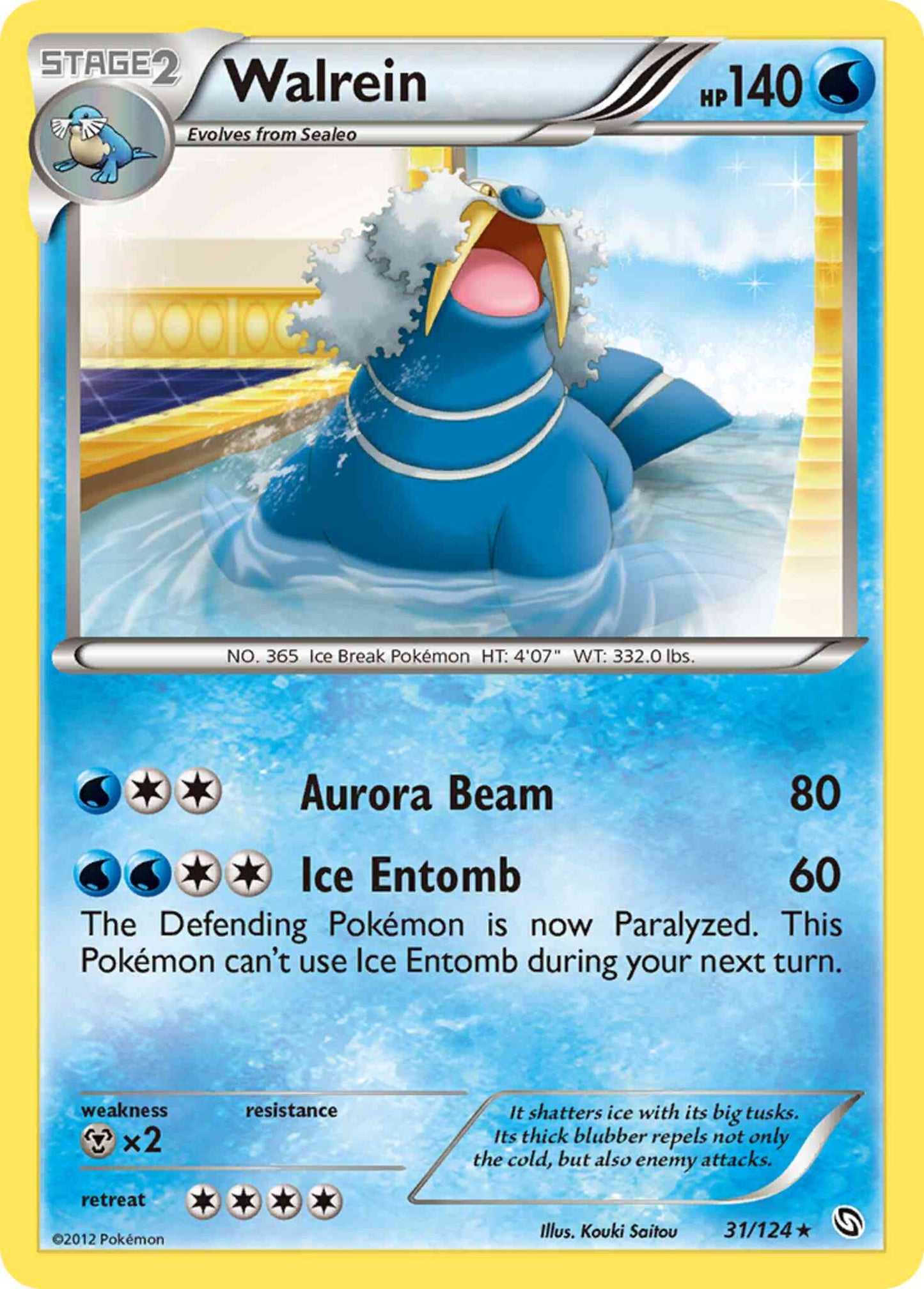 Walrein - 31/124 - Rare [bw6-31] [Non-Holo]