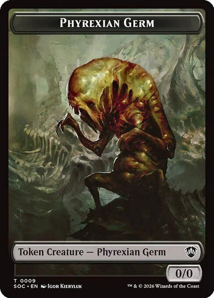 Phyrexian Germ Token (09) // Treasure Token (12) [Secrets of Strixhaven: Commander: Tokens] [Non-Foil]