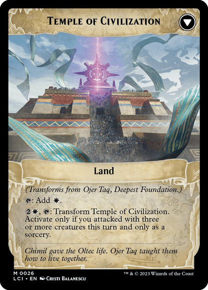 Ojer Taq, Deepest Foundation // Temple of Civilization [26] [The Lost Caverns of Ixalan] [Non-Foil]