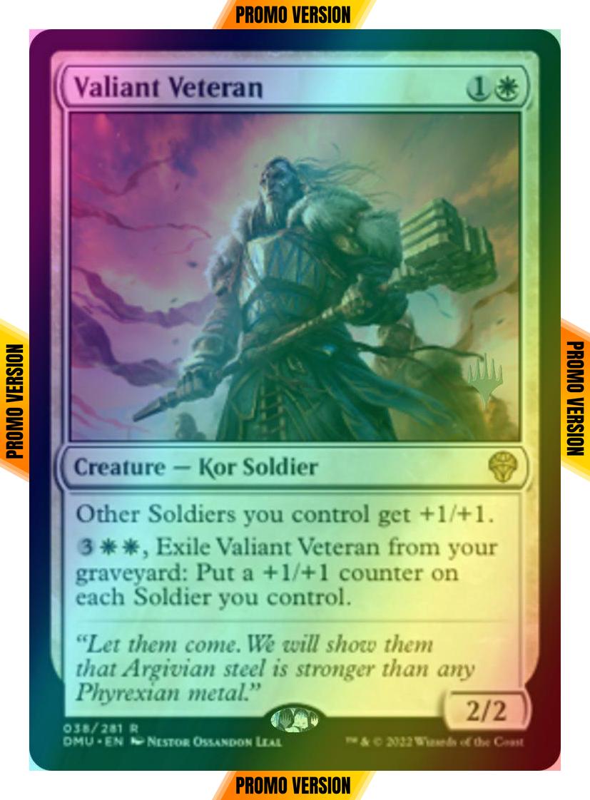 Valiant Veteran [38p] [Promo Pack] [Dominaria United: Promos] [Foil]