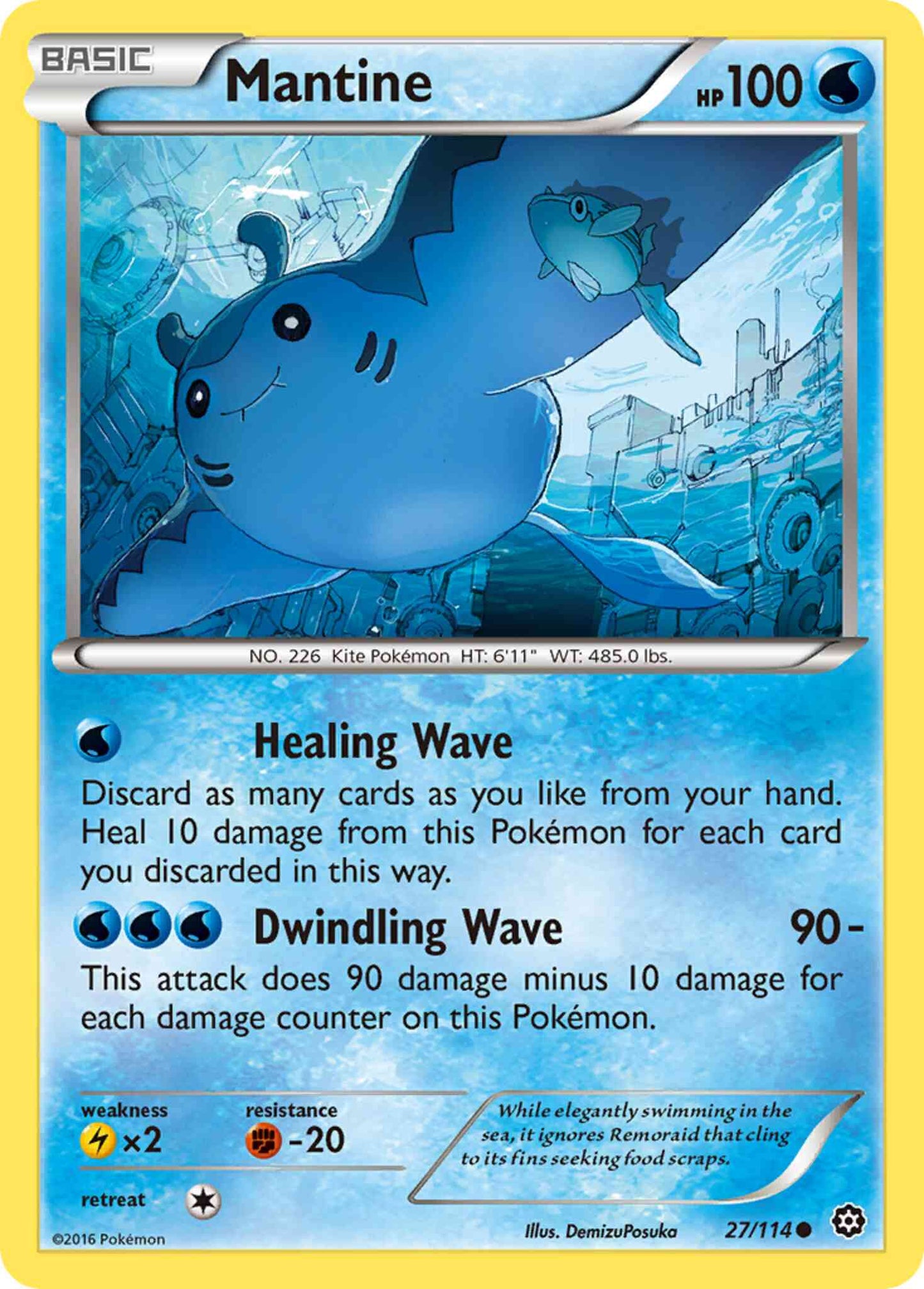 Mantine - 27/114 - Common [xy11-27] [Reverse Holo]