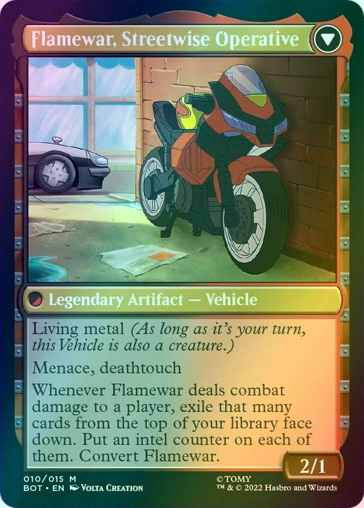 Flamewar, Brash Veteran // Flamewar, Streetwise Operative [10] [Universes Beyond: Transformers] [Foil]