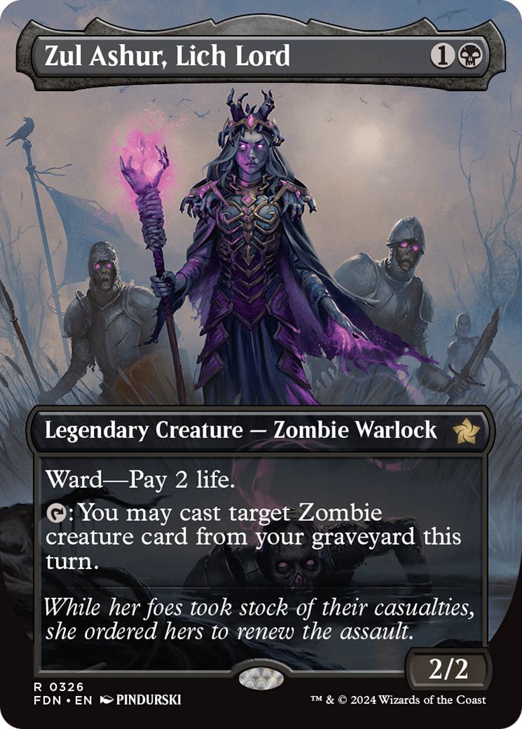 Zul Ashur, Lich Lord [326] [Borderless] [Foundations] [Non-Foil]