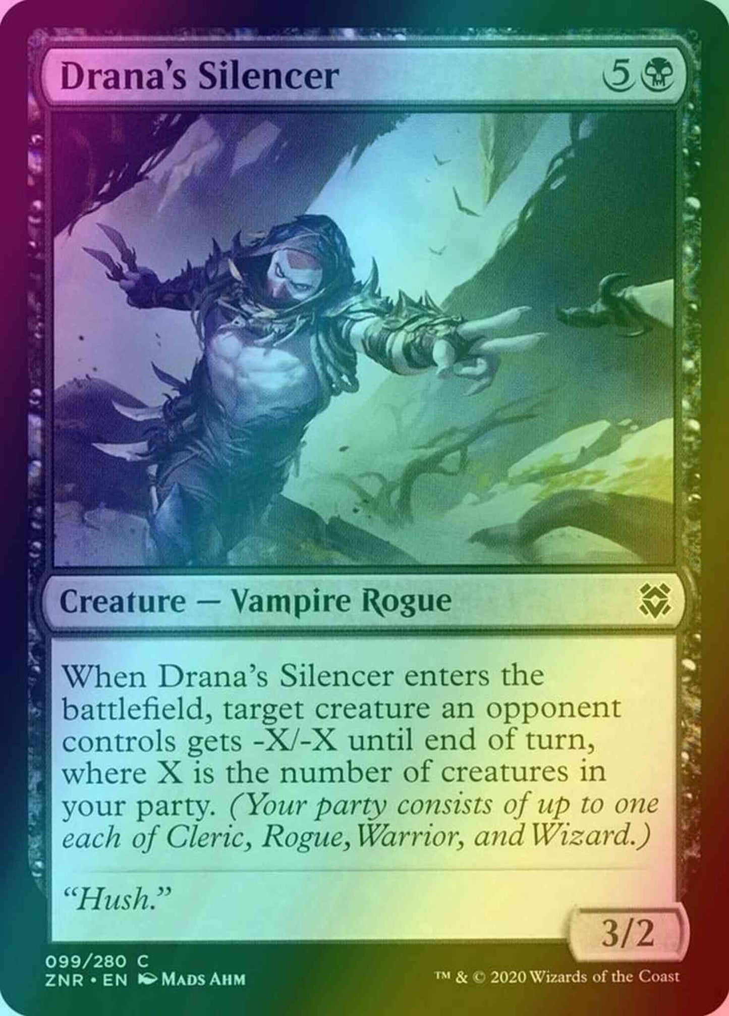 Drana's Silencer [99] [Zendikar Rising] [Foil]