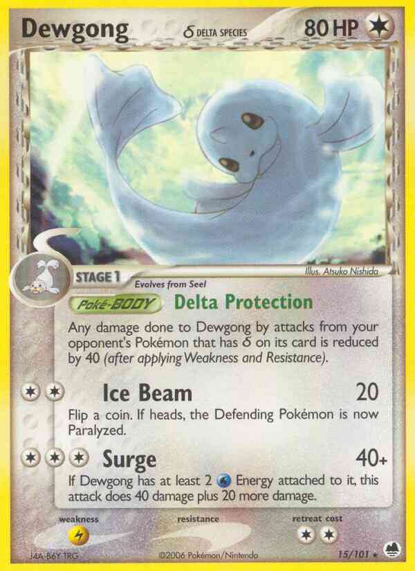 Dewgong δ - 15/101 - Rare [ex15-15] [Reverse Holo]