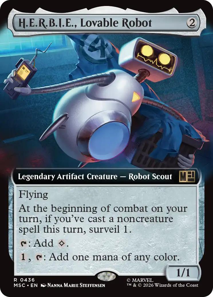 H.E.R.B.I.E., Lovable Robot [436] [Extended Art] [Marvel Super Heroes: Commander] [Non-Foil]