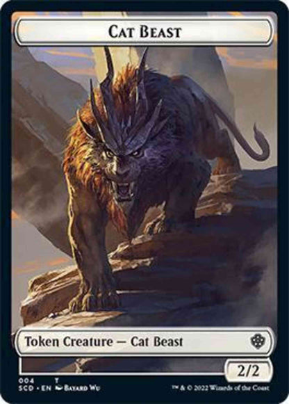 Cat Beast Token (04) // Elf Warrior Token (21) [Starter Commander Decks: Tokens] [Non-Foil]