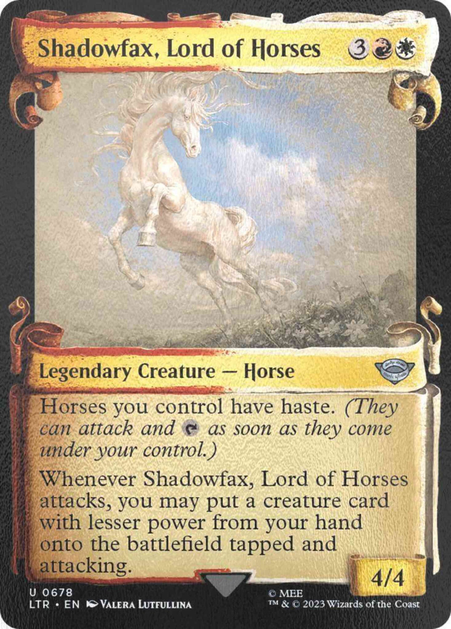 Shadowfax, Lord of Horses [678] [Scrolls Showcase] [The Lord of the Rings: Tales of Middle-earth] [Silver Foil]