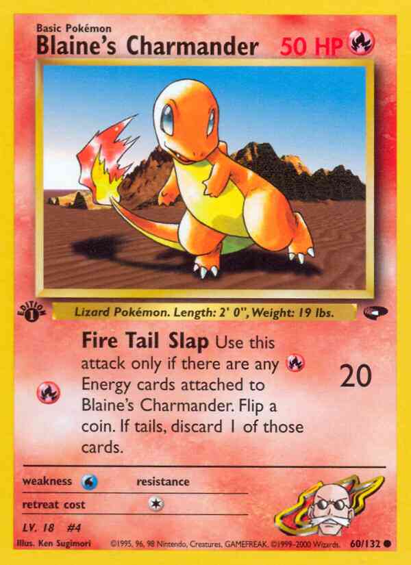 Blaine's Charmander - 60/132 - Common - 1st Edition [gym2-60] [Non-Holo]