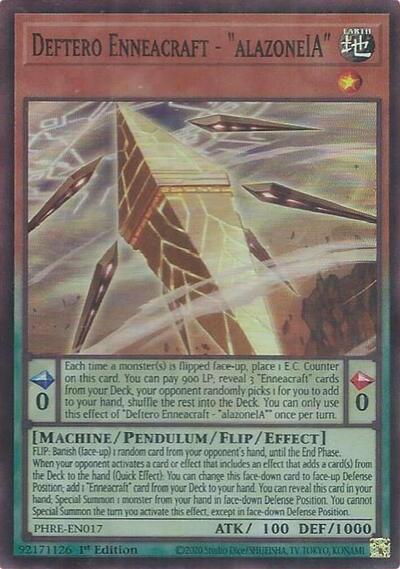 Deftero Enneacraft - "alazoneIA" - PHRE-EN017 - Super Rare - 1st Edition