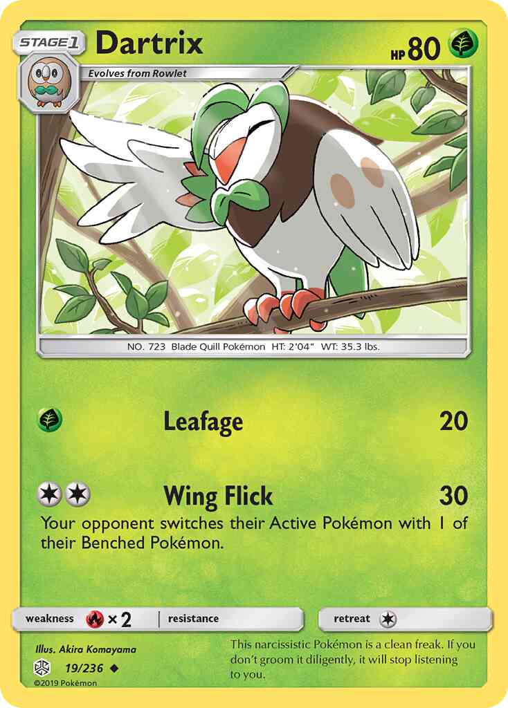 Dartrix - 19/236 - Uncommon [sm12-19] [Reverse Holo]