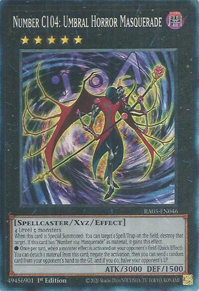 Number C104: Umbral Horror Masquerade - RA05-EN046 - Collector's Rare - 1st Edition