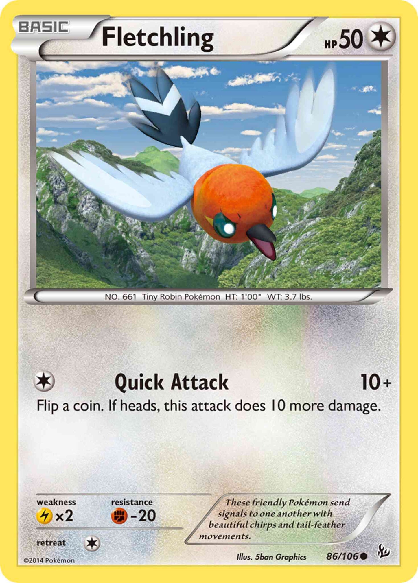 Fletchling - 86/106 - Common [xy2-86] [Reverse Holo]