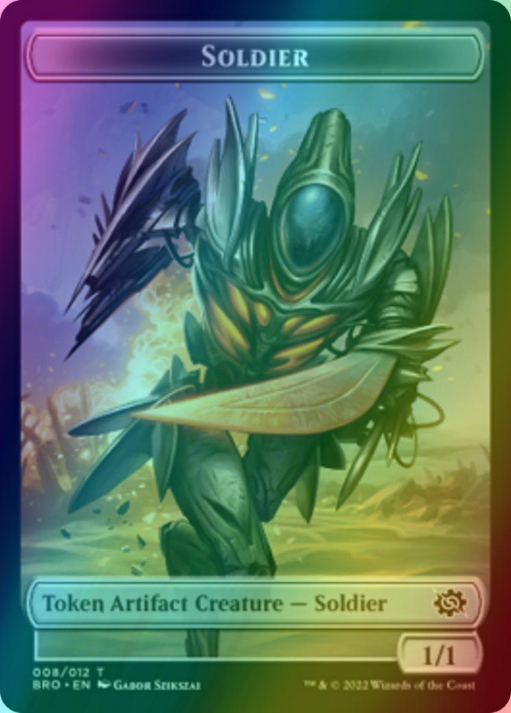Powerstone Token (07) // Soldier Token (08) [The Brothers' War: Tokens] [Foil]
