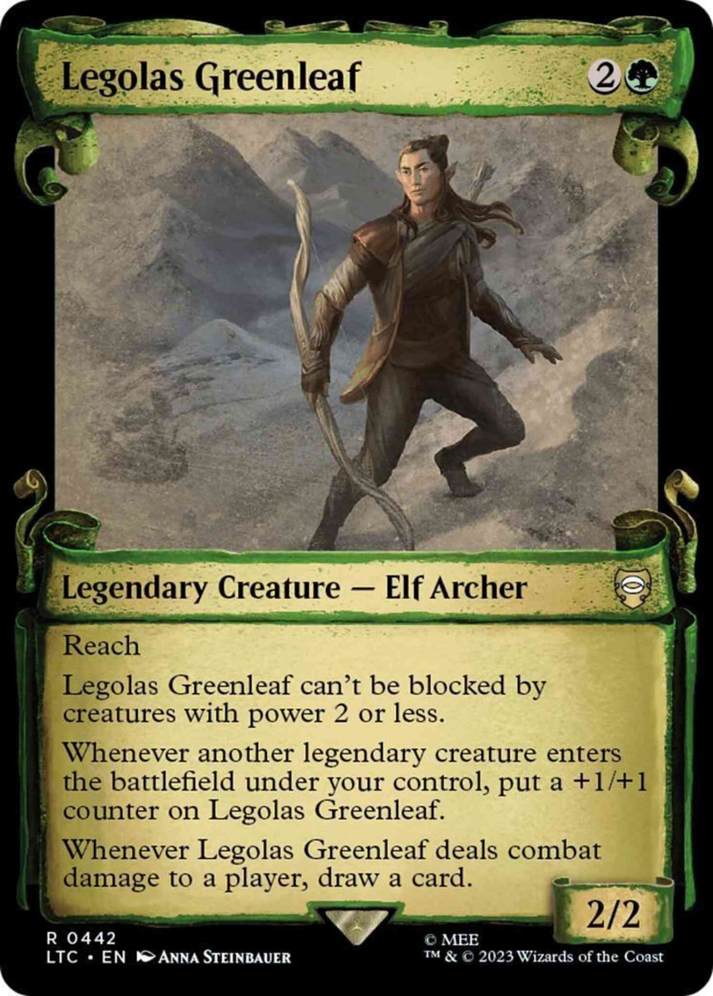 Legolas Greenleaf [442] [Scrolls Showcase] [The Lord of the Rings: Tales of Middle-earth: Commander] [Non-Foil]