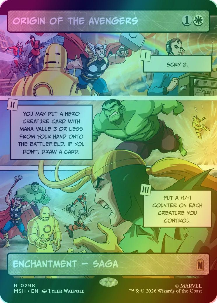 Origin of the Avengers [298] [Panel Showcase] [Marvel Super Heroes] [Foil]