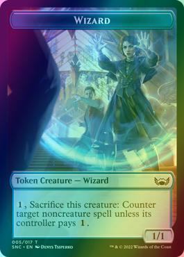 Cat Token (09) // Wizard Token (05) [Streets of New Capenna: Tokens] [Foil]