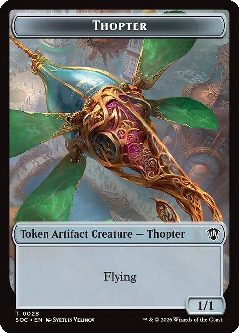 Fractal Token (04) // Thopter Token (28) [Secrets of Strixhaven: Tokens] [Non-Foil]