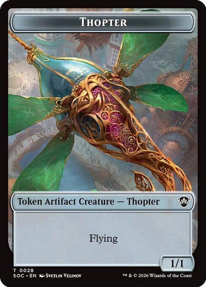 Fractal Token (04) // Thopter Token (28) [Secrets of Strixhaven: Tokens] [Non-Foil]