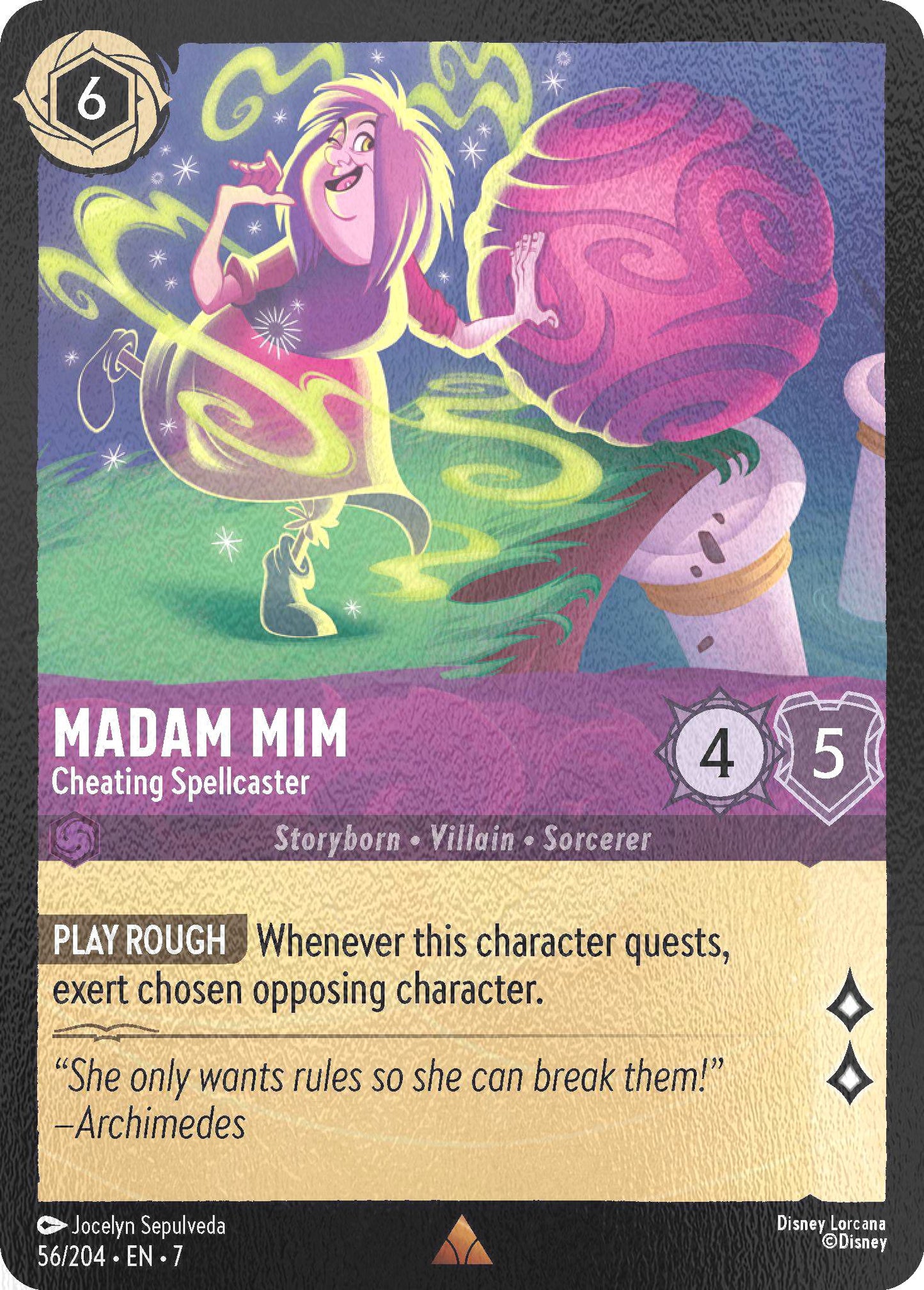Madam Mim - Cheating Spellcaster - 56/204 [Archazia's Island] [Cold Foil]