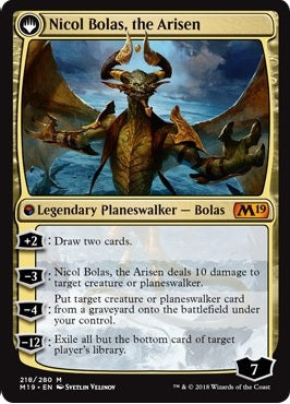 Nicol Bolas, the Ravager // Nicol Bolas, the Arisen [218s] [Core Set 2019 Promos] [Foil]
