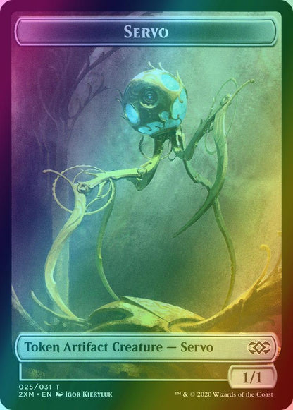 Clue Token (22) // Servo Token (25) [Double Masters Tokens] [Foil]