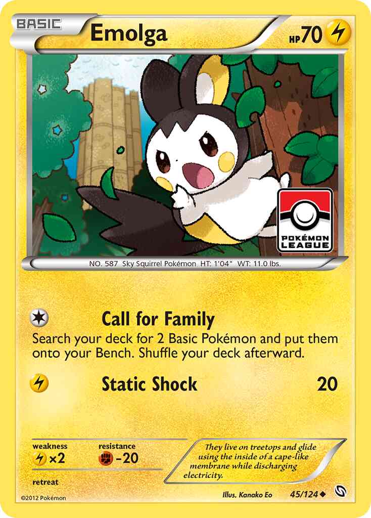 Emolga - 45/124 - Uncommon [bw6-45] [Non-Holo]
