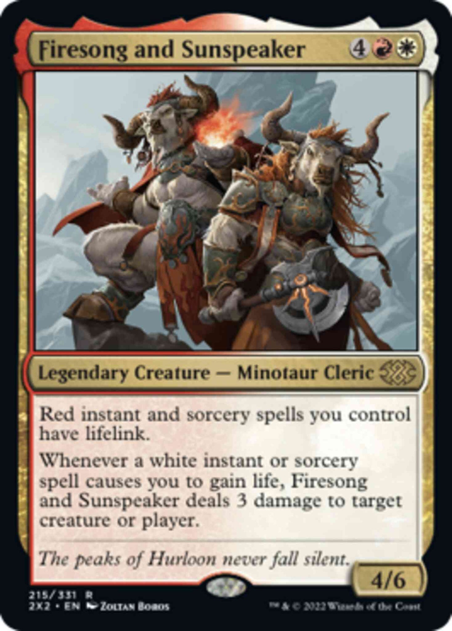 Firesong and Sunspeaker [215] [Double Masters 2022] [Non-Foil]