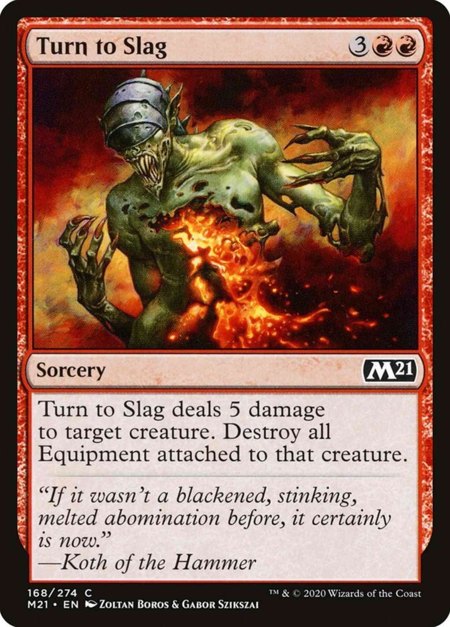 Turn to Slag [168] [Core Set 2021] [Non-Foil]