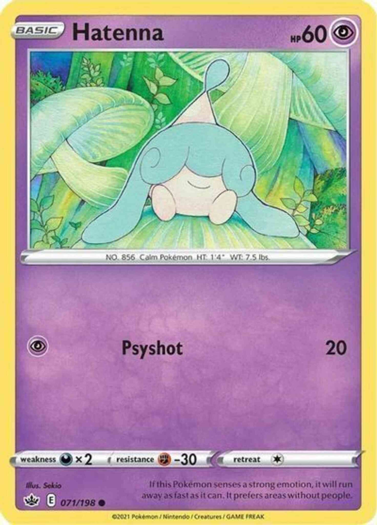 Hatenna - 071/198 - Common [swsh6-071] [Reverse Holo]