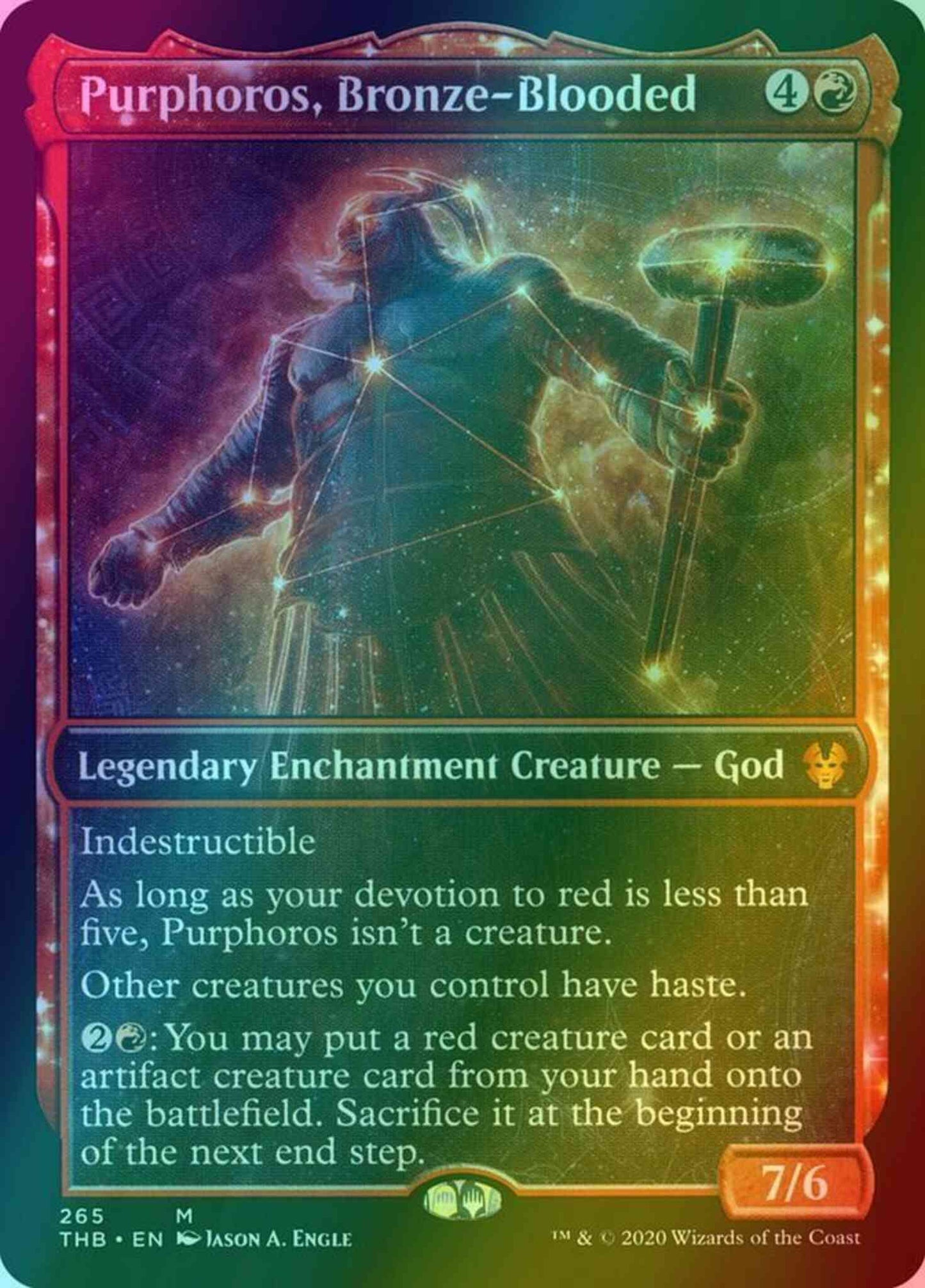 Purphoros, Bronze-Blooded [265] [Alternate Art] [Theros Beyond Death] [Foil]