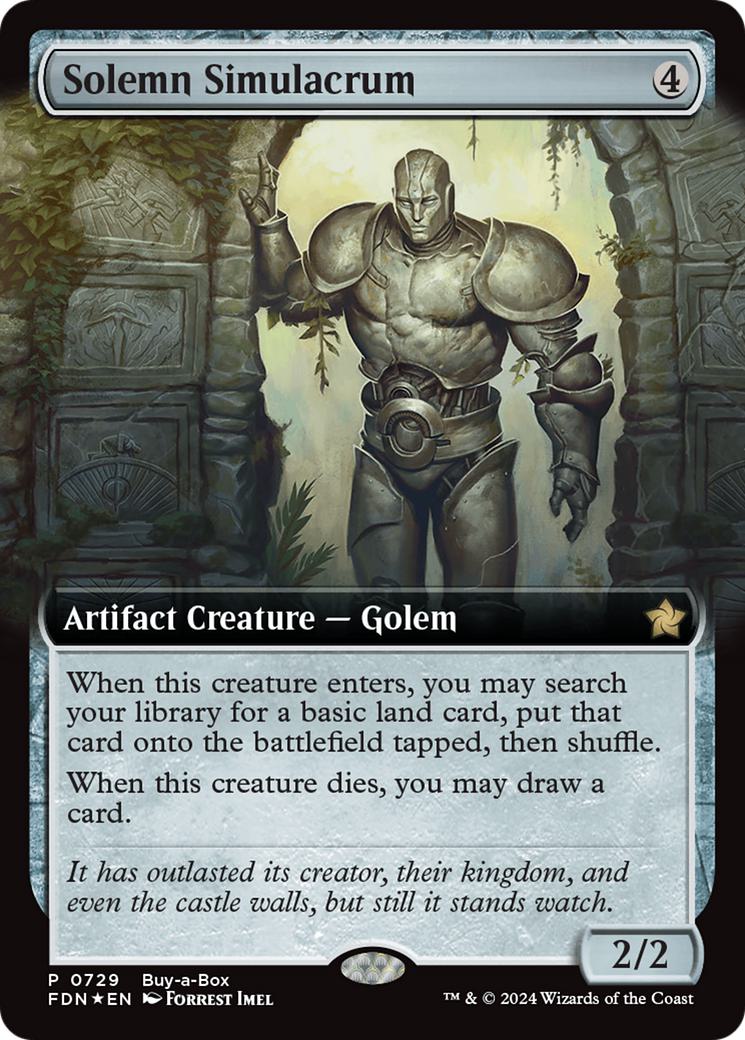 Solemn Simulacrum [729] [Extended Art] [Buy a Box] [Foundations] [Foil]
