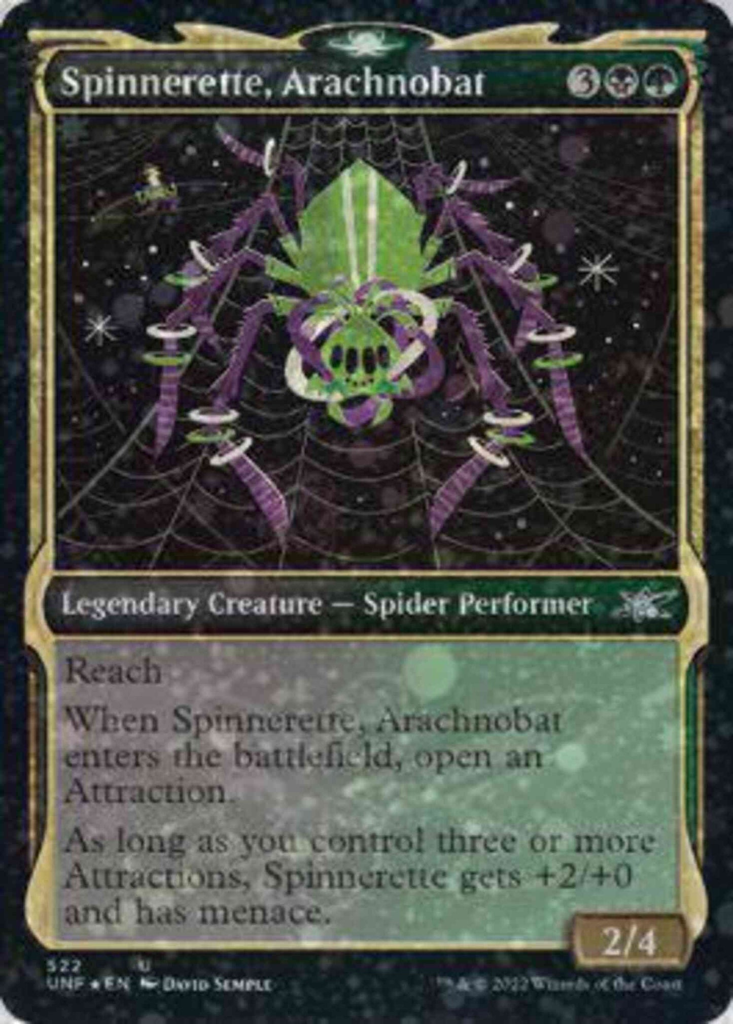 Spinnerette, Arachnobat [522] [Showcase Cards of Tomorrow] [Unfinity] [Galaxy Foil]