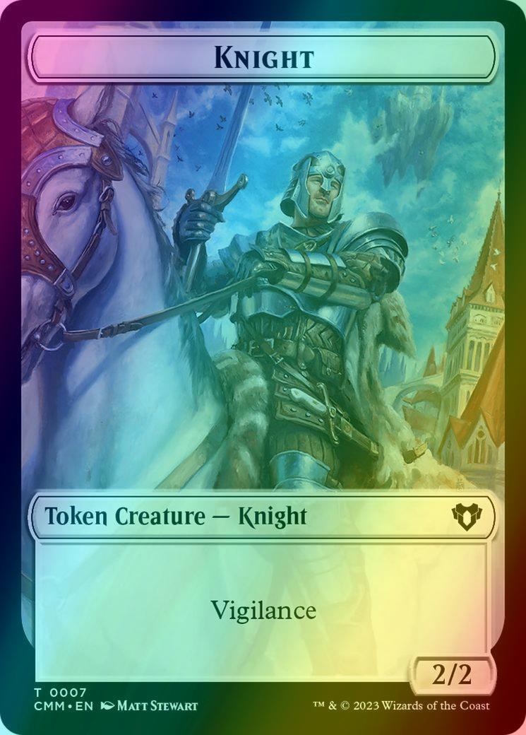 Clue Token (40) // Knight Token (07) [Commander Masters: Tokens] [Foil]