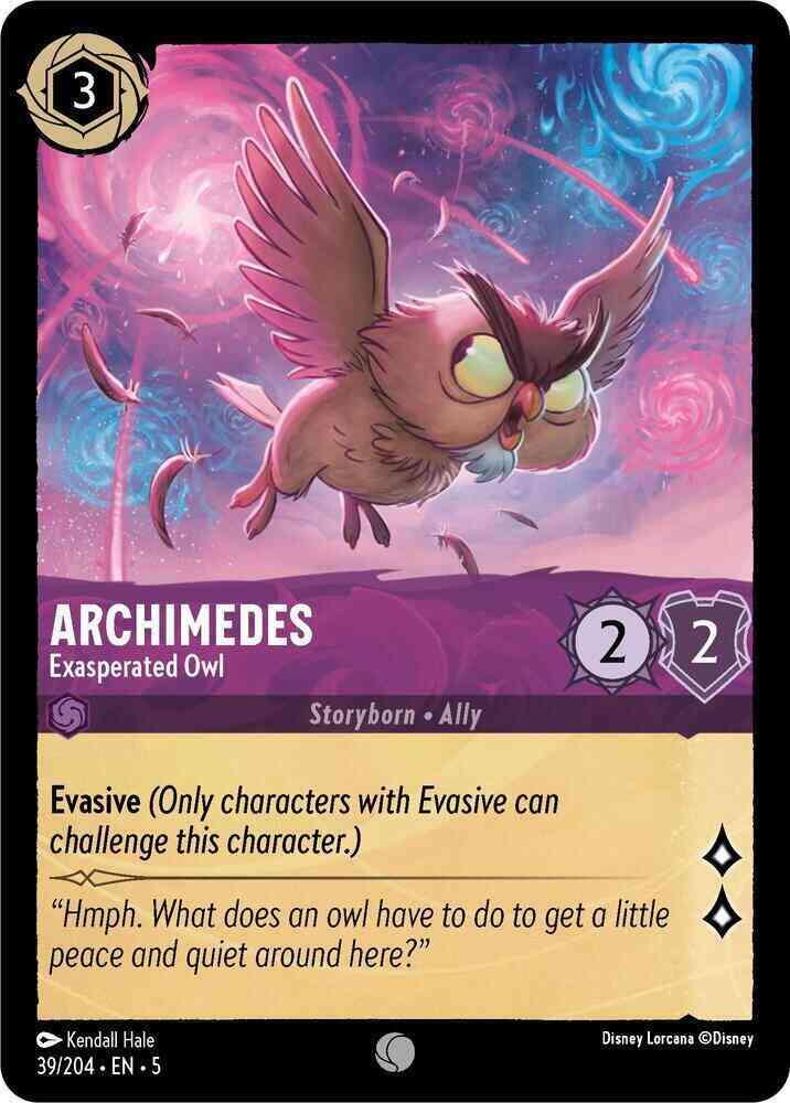 Archimedes - Exasperated Owl - 39/204 [Shimmering Skies] [Non-Foil]