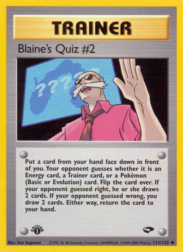 Blaine's Quiz #2 - 111/132 - Uncommon - 1st Edition [gym2-111] [Non-Holo]