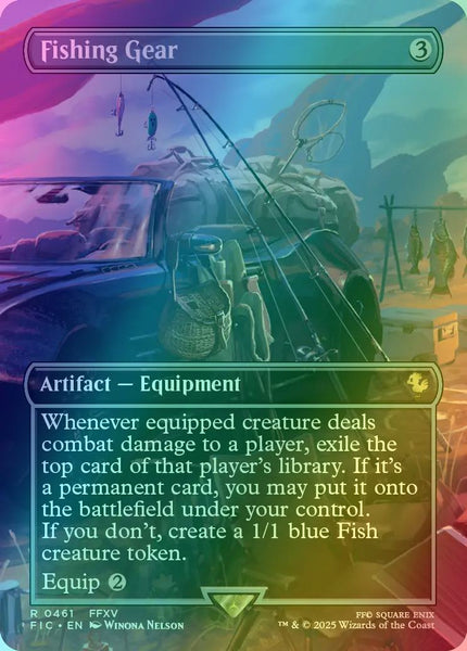 mtg final fantasy fishing Gear [461] [Borderless] [Scene] [FINAL FANTASY: Commander] [Foil] – Face to Face Games Value Add-On:Buy Single Brands:Magicthegathering you may put it Disney Lorcana Huge $138,000