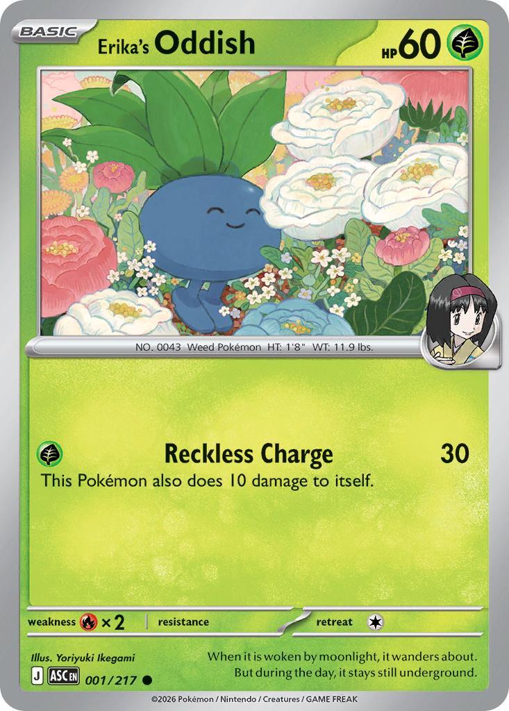 Erika's Oddish - 001/217 - Common [me025-001] [Non-Holo]