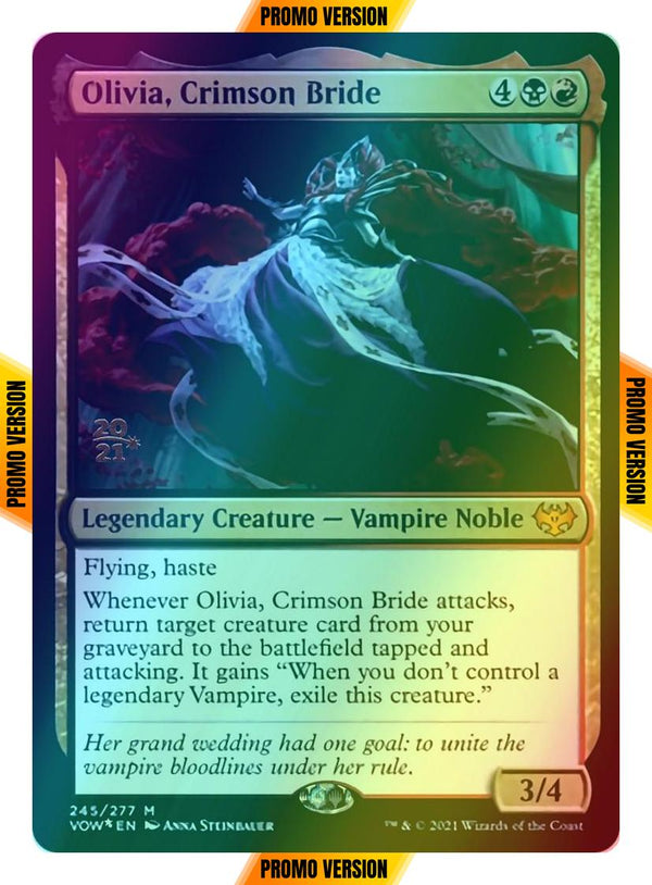 Olivia, Crimson Bride [Prerelease] [245s] [Innistrad: Crimson Vow: Promos] [Foil]