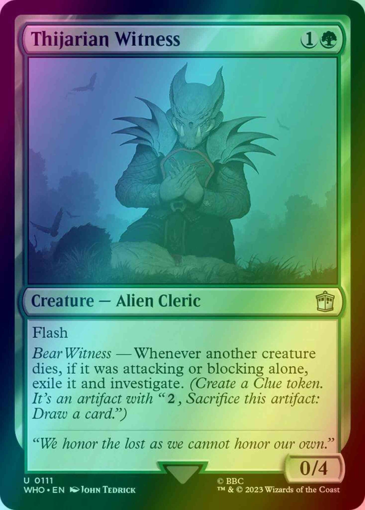 Thijarian Witness [111] [Universes Beyond: Doctor Who] [Foil]