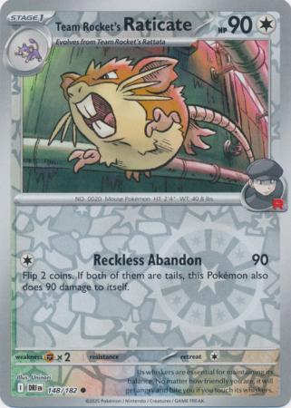 Team Rocket's Raticate - 148/182 - Common [sv10-148] [Reverse Holo]