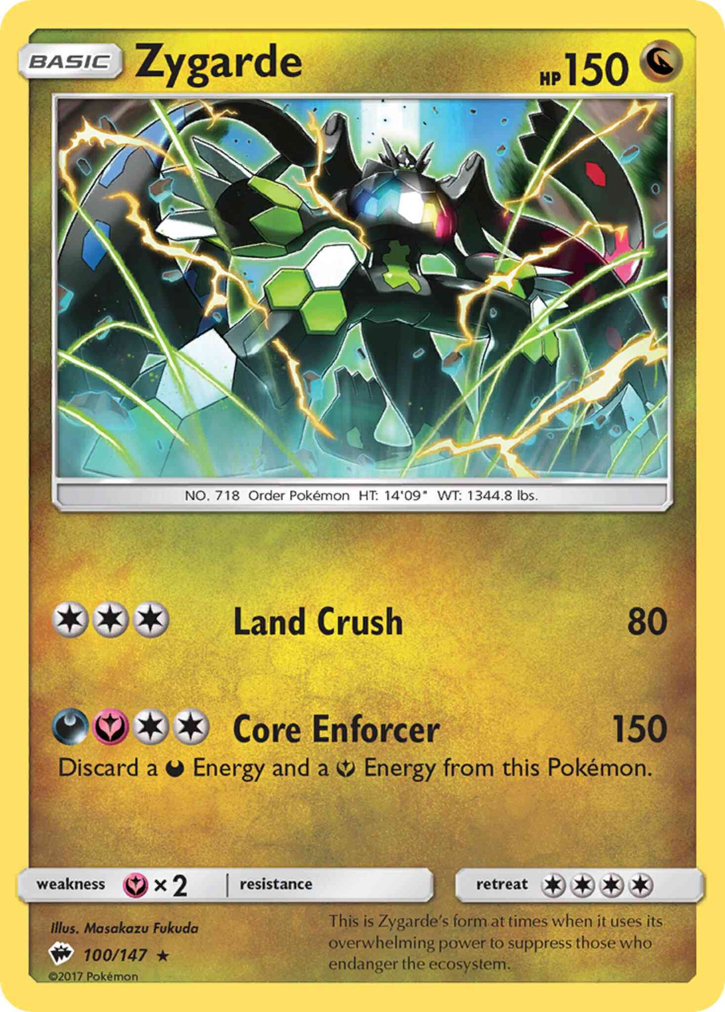 Zygarde - 100/147 - Rare Holo [sm3-100] [Reverse Holo]