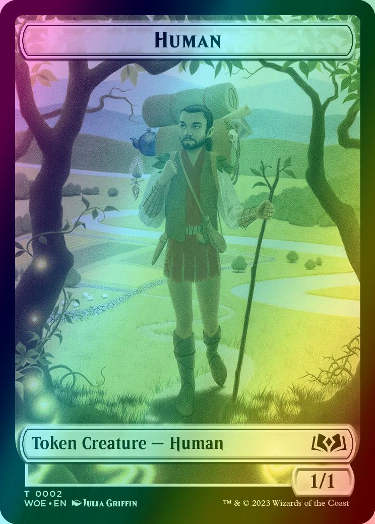 Food Token (10) // Human Token (02) [Wilds of Eldraine: Tokens] [Foil]
