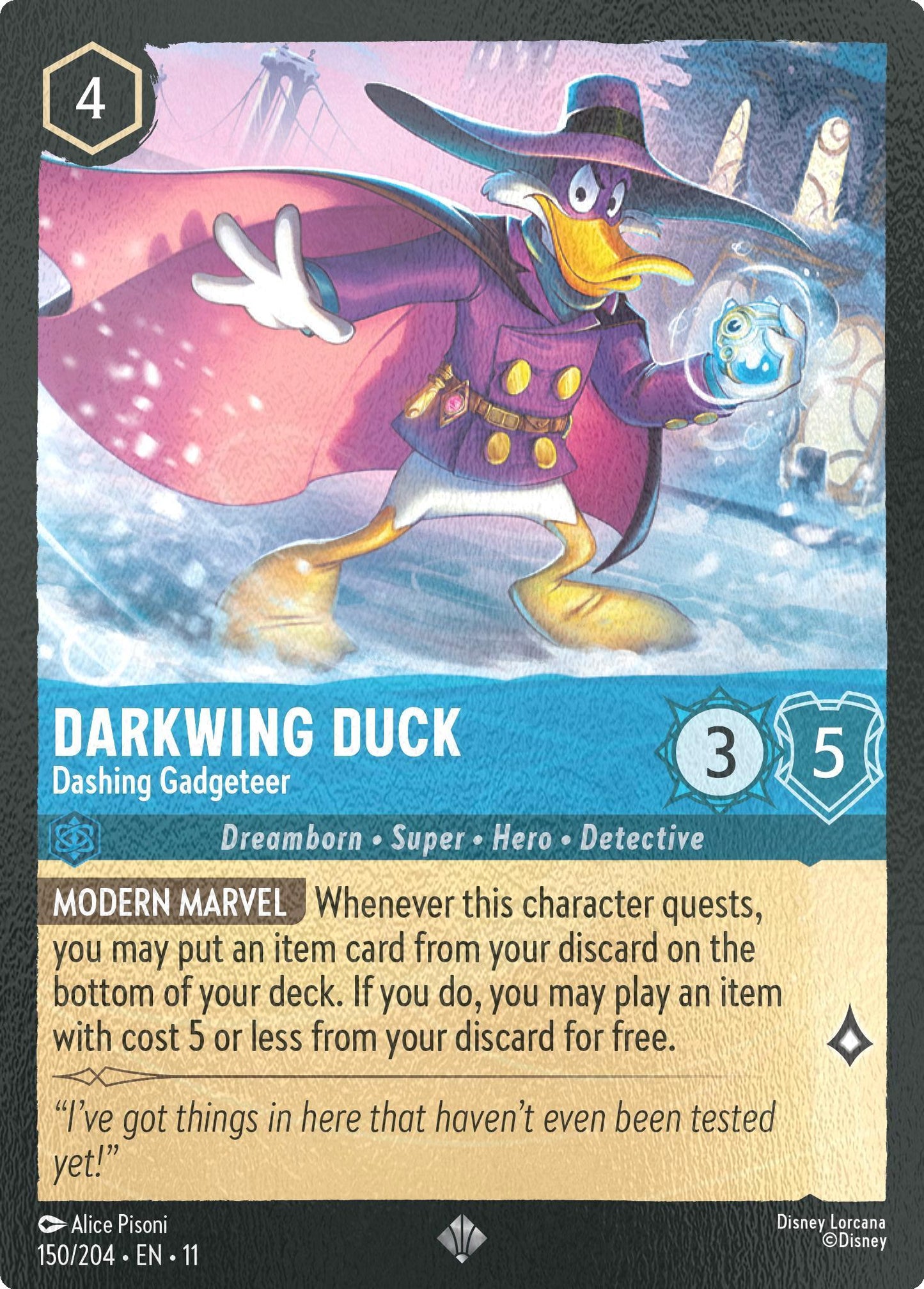 Darkwing Duck - Dashing Gadgeteer - 150/204 [Winterspell] [Cold Foil]