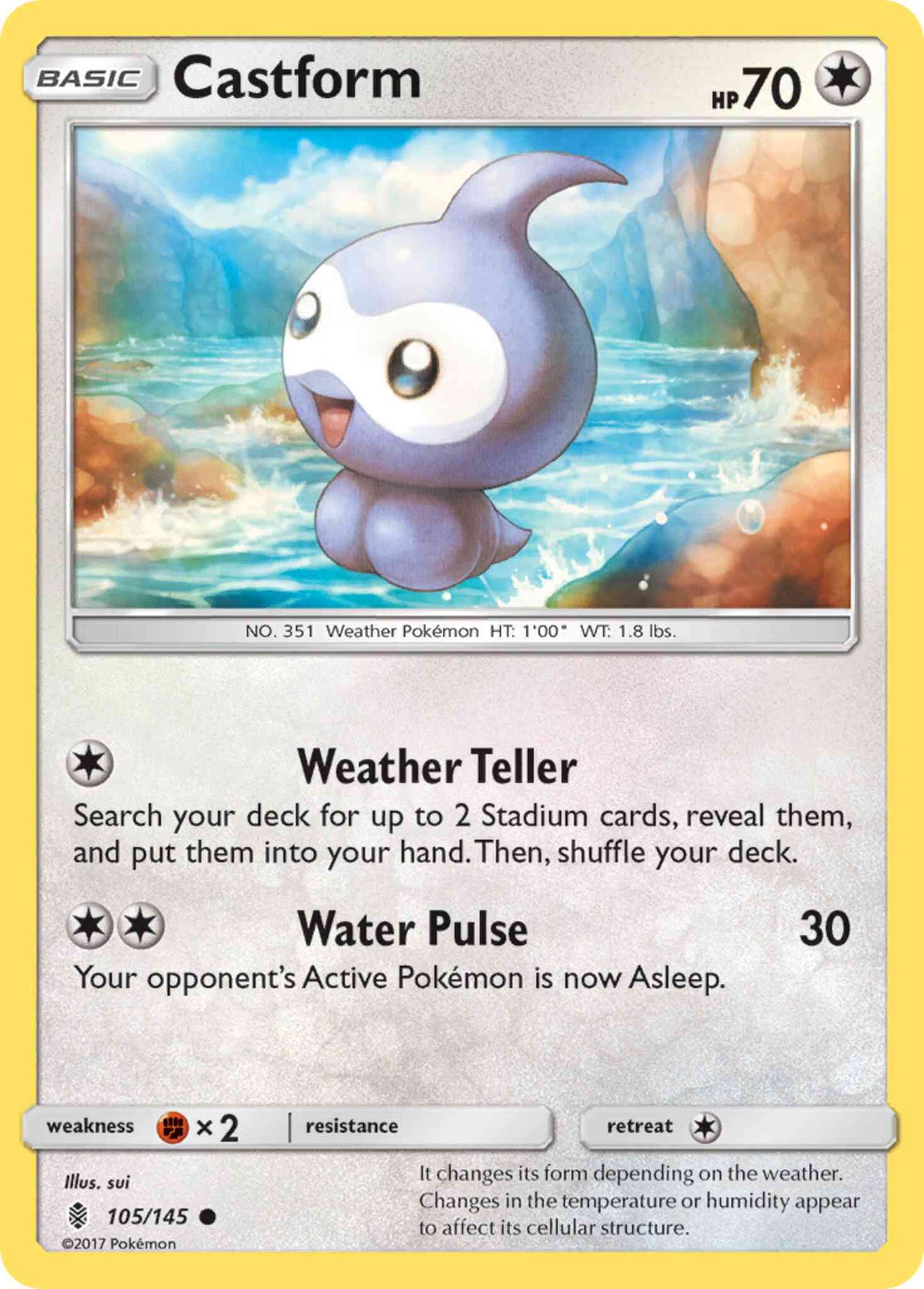 Castform - 105/145 - Common [sm2-105] [Non-Holo]