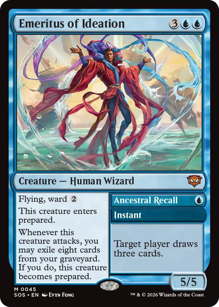 Emeritus of Ideation // Ancestrall Recall [45] [Secrets of Strixhaven] [Non-Foil]