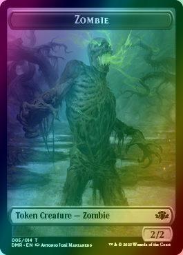 Elemental Token (06) // Zombie Token (05) [Dominaria Remastered: Tokens] [Foil]