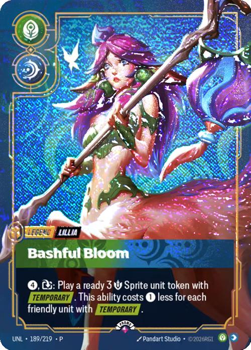 Bashful Bloom (Lillia) (Metal) - 189/219 [Riftbound Organized Play Promotional Cards] [Foil]