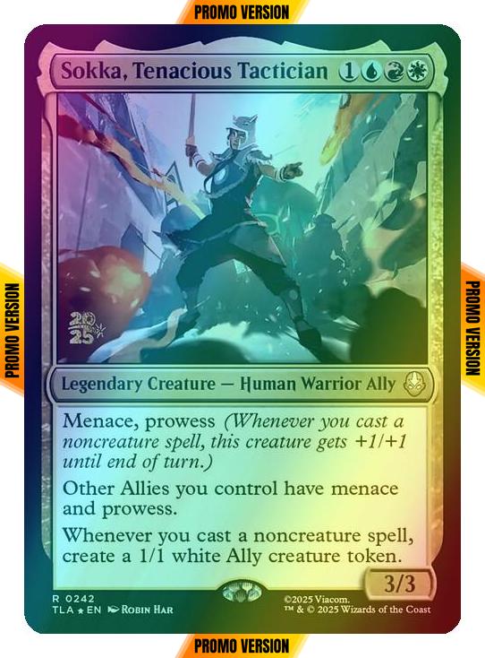 Sokka, Tenacious Tactician [242s] [Prerelease] [Avatar: The Last Airbender: Promos] [Foil]